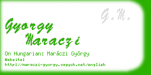 gyorgy maraczi business card